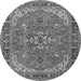 Square Medallion Gray Traditional Rug, tr4105gry