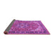 Sideview of Medallion Purple Traditional Rug, tr4105pur