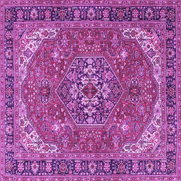 Square Medallion Purple Traditional Rug, tr4105pur