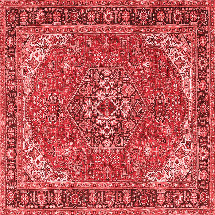 Medallion Red Traditional Rug, tr4105red