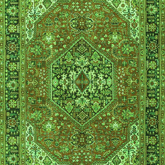 Medallion Green Traditional Rug, tr4105grn