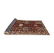 Sideview of Traditional Saffron Red Persian Rug, tr4106