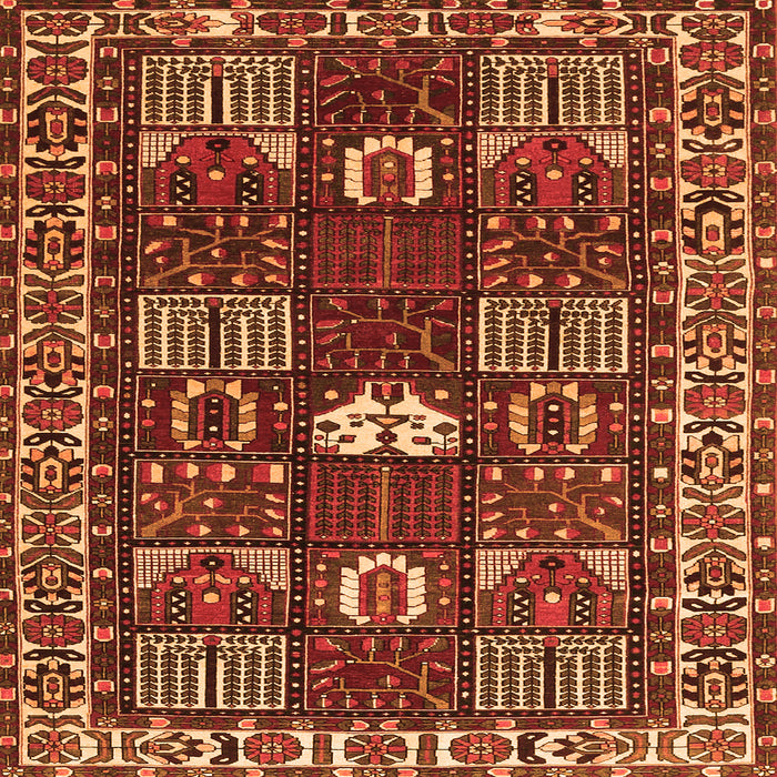 Serging Thickness of Persian Orange Traditional Rug, tr4106org