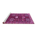 Sideview of Machine Washable Persian Pink Traditional Rug, wshtr4106pnk