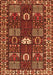 Serging Thickness of Machine Washable Persian Orange Traditional Area Rugs, wshtr4106org