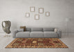 Machine Washable Persian Brown Traditional Rug in a Living Room,, wshtr4106brn