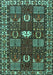 Machine Washable Persian Turquoise Traditional Area Rugs, wshtr4106turq