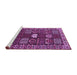 Sideview of Machine Washable Persian Purple Traditional Area Rugs, wshtr4106pur