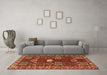 Machine Washable Persian Orange Traditional Area Rugs in a Living Room, wshtr4106org