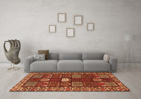 Machine Washable Persian Orange Traditional Rug, wshtr4106org