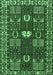 Machine Washable Persian Emerald Green Traditional Area Rugs, wshtr4106emgrn