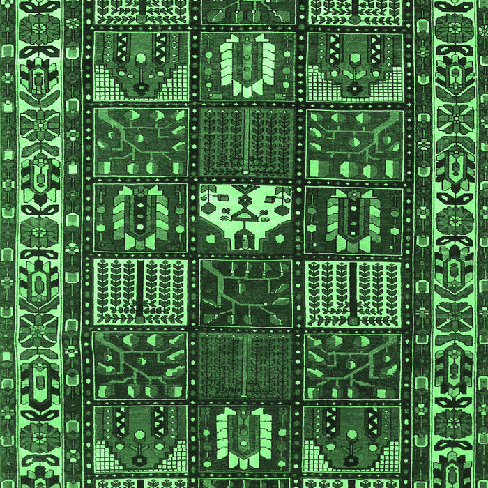 Machine Washable Persian Emerald Green Traditional Area Rugs, wshtr4106emgrn