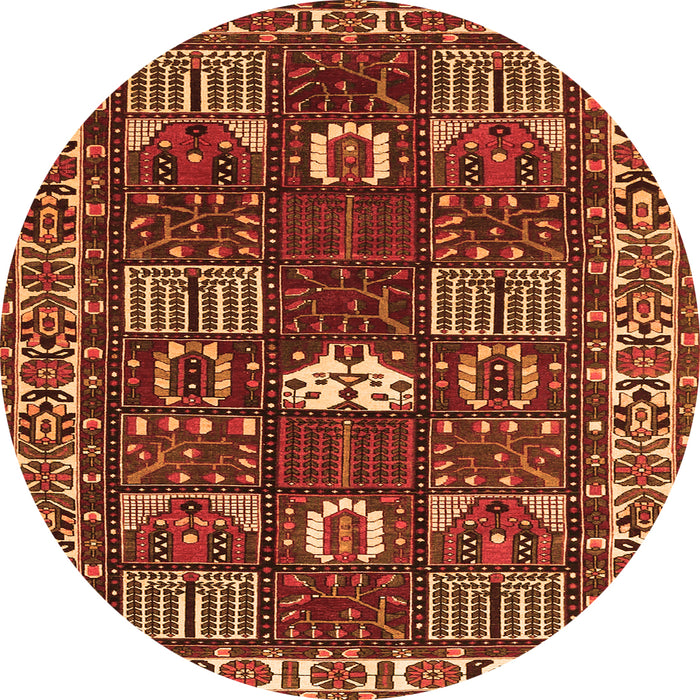 Square Persian Orange Traditional Rug, tr4106org