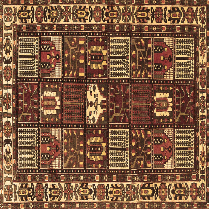 Square Machine Washable Persian Brown Traditional Rug, wshtr4106brn