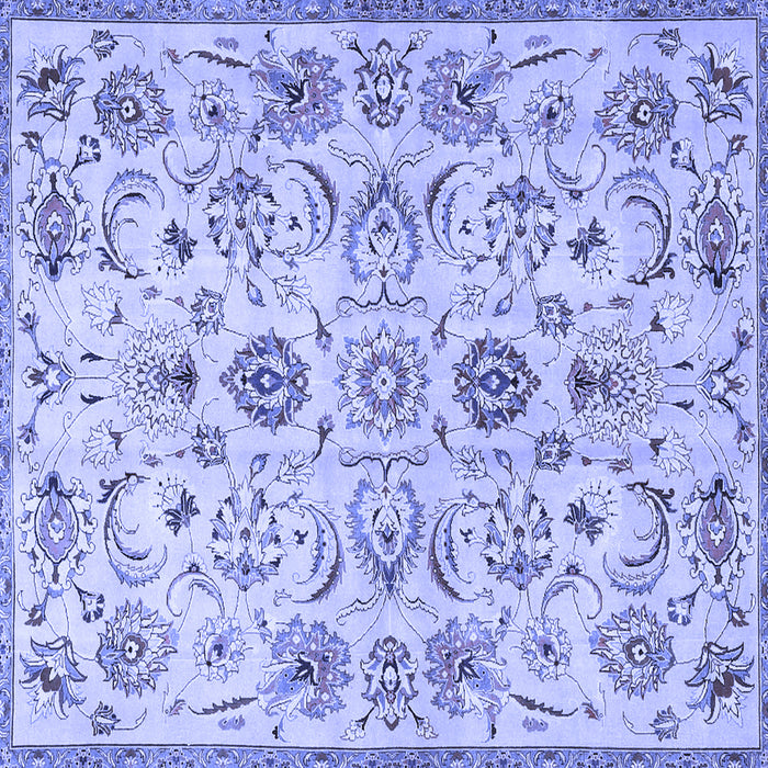 Square Persian Blue Traditional Rug, tr4107blu