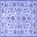 Square Persian Blue Traditional Rug, tr4107blu