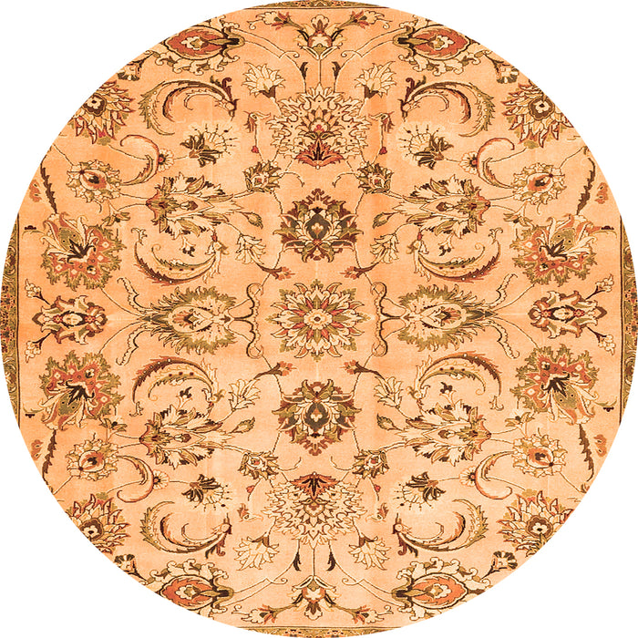 Square Persian Orange Traditional Rug, tr4107org