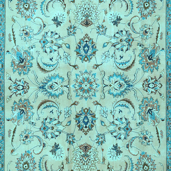 Machine Washable Persian Light Blue Traditional Rug, wshtr4107lblu