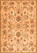 Serging Thickness of Machine Washable Persian Orange Traditional Area Rugs, wshtr4107org