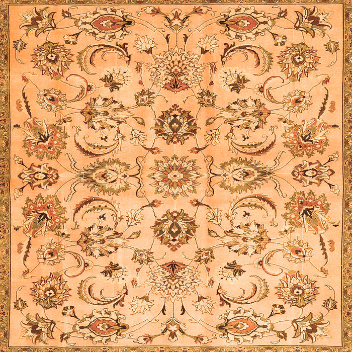 Serging Thickness of Persian Orange Traditional Rug, tr4107org
