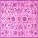 Square Persian Pink Traditional Rug, tr4107pnk