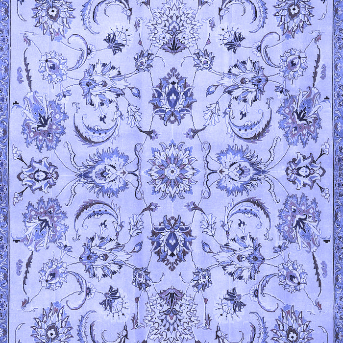 Machine Washable Persian Blue Traditional Rug, wshtr4107blu