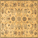 Square Persian Brown Traditional Rug, tr4107brn