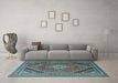 Machine Washable Persian Light Blue Traditional Rug in a Living Room, wshtr4108lblu