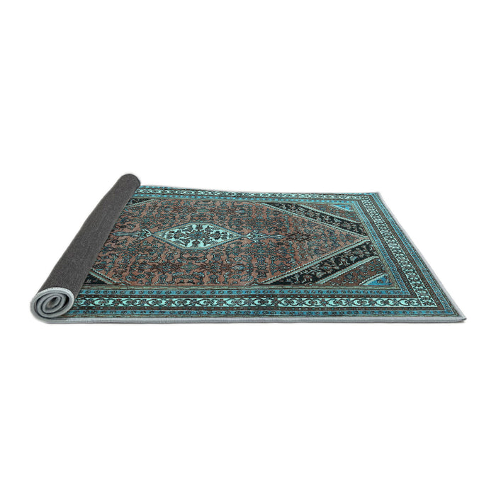 Sideview of Persian Light Blue Traditional Rug, tr4108lblu