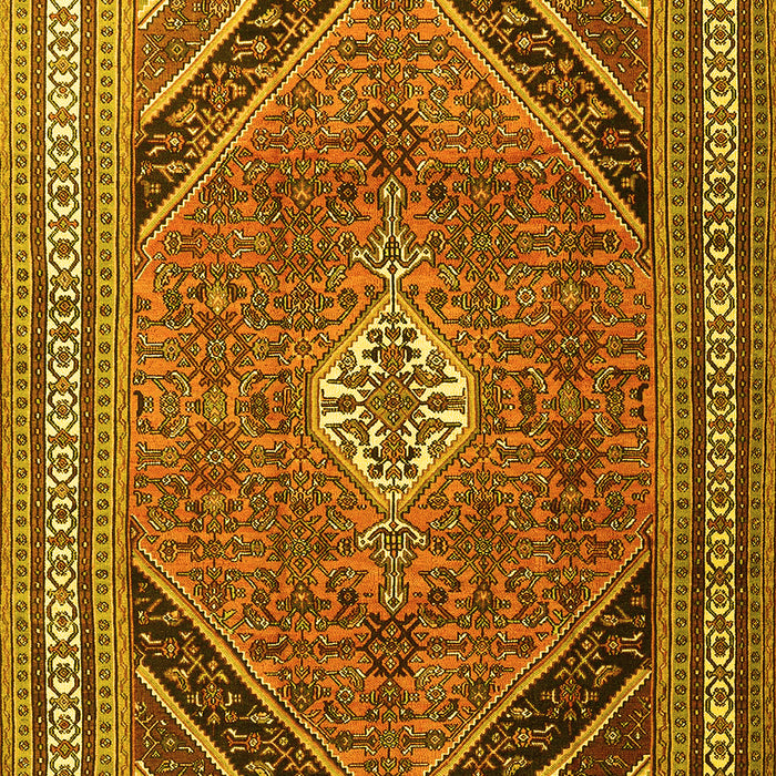 Machine Washable Persian Yellow Traditional Rug, wshtr4108yw