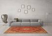 Machine Washable Persian Orange Traditional Area Rugs in a Living Room, wshtr4108org