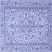Square Persian Blue Traditional Rug, tr4109blu
