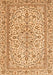 Serging Thickness of Machine Washable Persian Orange Traditional Area Rugs, wshtr4109org