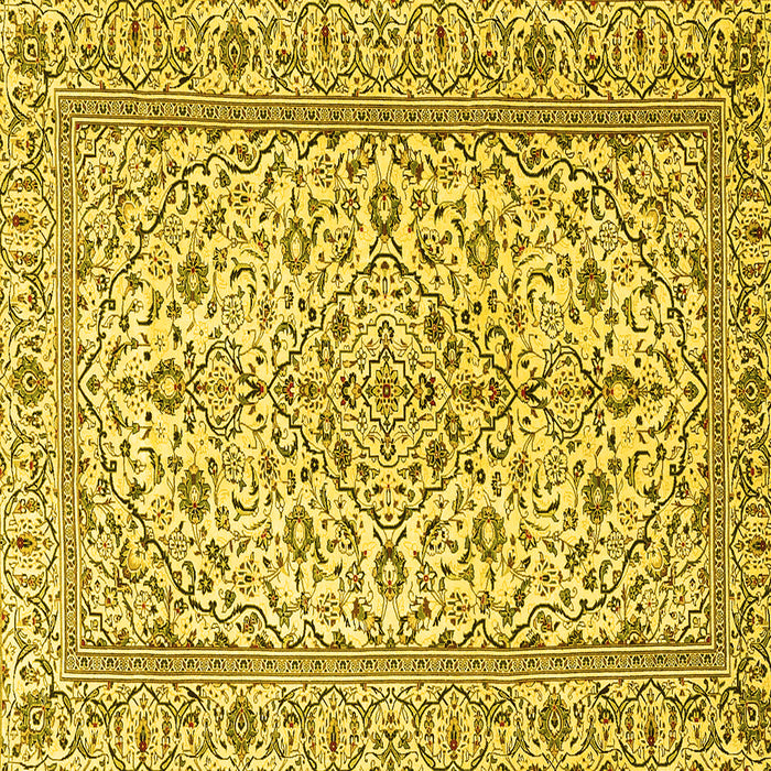 Square Persian Yellow Traditional Rug, tr4109yw