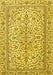 Machine Washable Persian Yellow Traditional Rug, wshtr4109yw