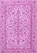 Machine Washable Persian Pink Traditional Rug, wshtr4109pnk