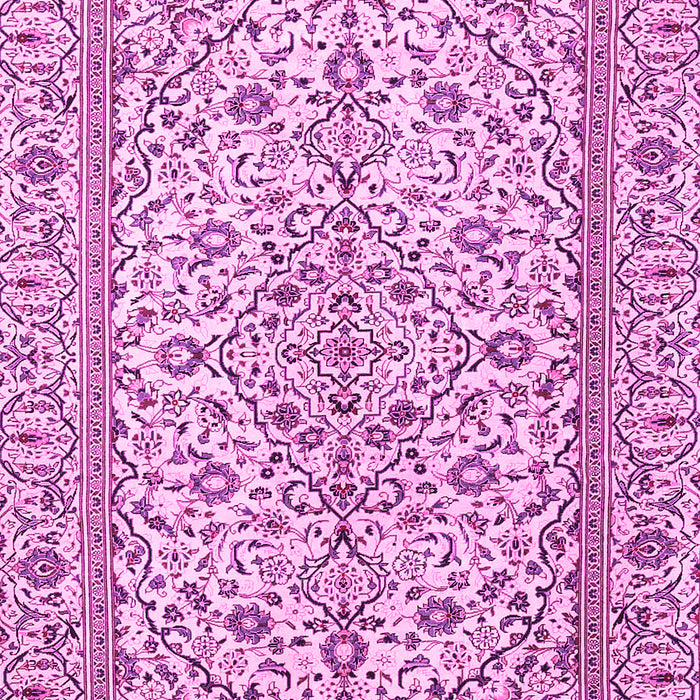 Machine Washable Persian Pink Traditional Rug, wshtr4109pnk