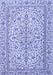 Machine Washable Persian Blue Traditional Rug, wshtr4109blu