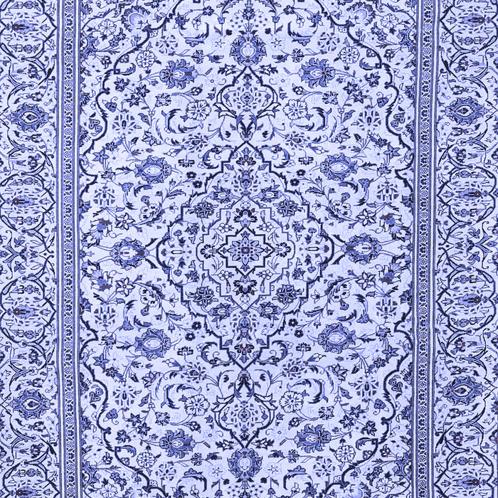 Machine Washable Persian Blue Traditional Rug, wshtr4109blu