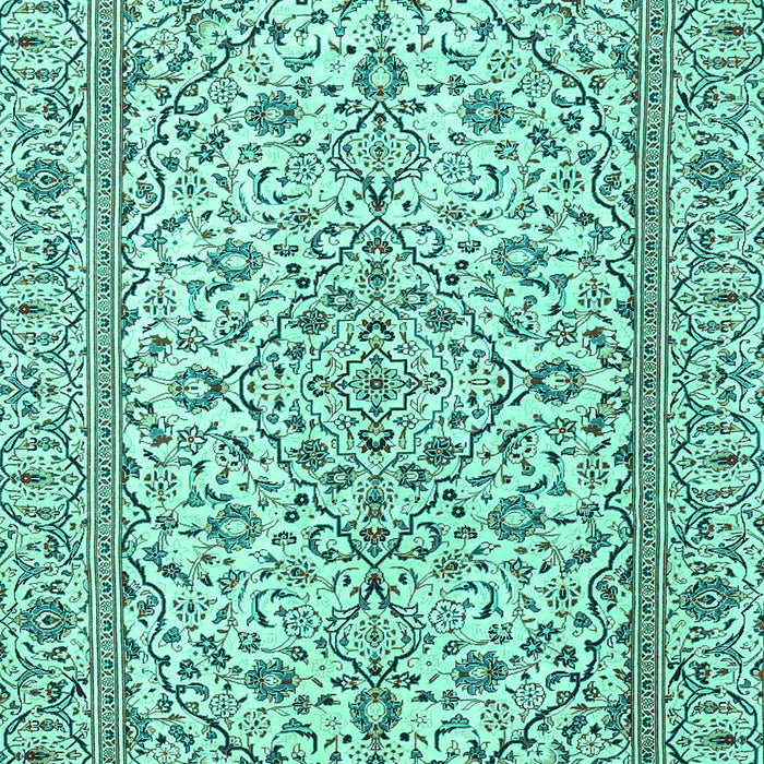 Machine Washable Persian Turquoise Traditional Area Rugs, wshtr4109turq