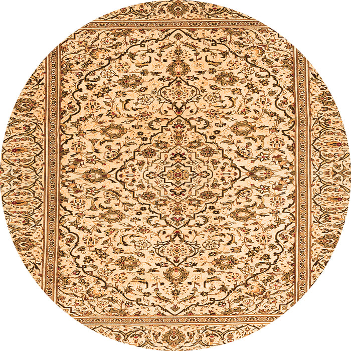 Machine Washable Persian Orange Traditional Area Rugs, wshtr4109org