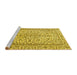 Sideview of Machine Washable Persian Yellow Traditional Rug, wshtr4109yw