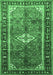 Machine Washable Persian Emerald Green Traditional Area Rugs, wshtr410emgrn