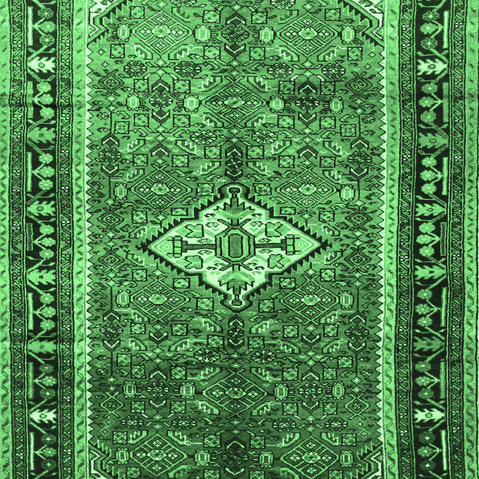Machine Washable Persian Emerald Green Traditional Area Rugs, wshtr410emgrn