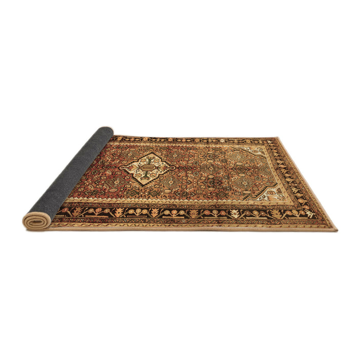 Sideview of Persian Brown Traditional Rug, tr410brn