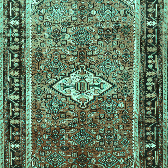 Machine Washable Persian Turquoise Traditional Area Rugs, wshtr410turq