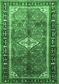 Persian Emerald Green Traditional Rug, tr410emgrn