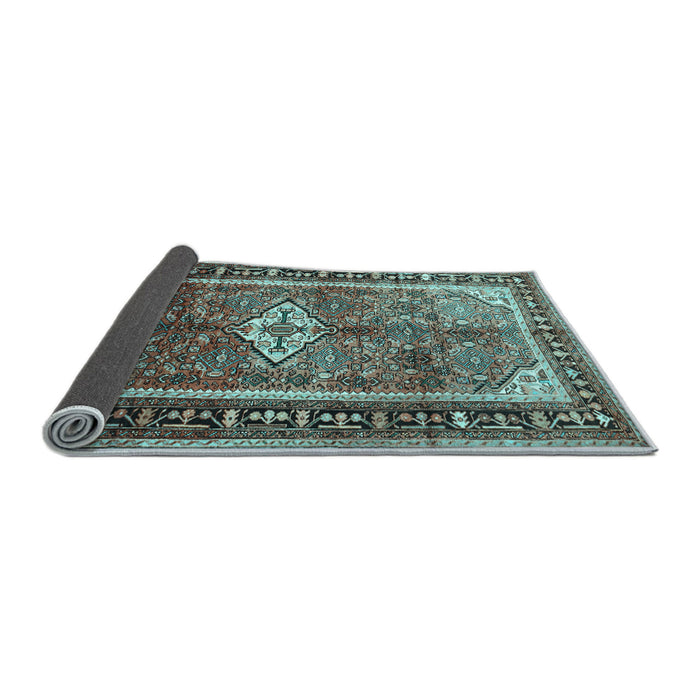 Sideview of Persian Light Blue Traditional Rug, tr410lblu