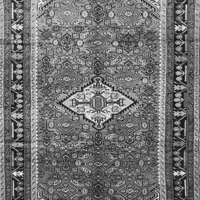 Serging Thickness of Machine Washable Persian Gray Traditional Rug, wshtr410gry