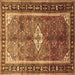 Square Persian Brown Traditional Rug, tr410brn